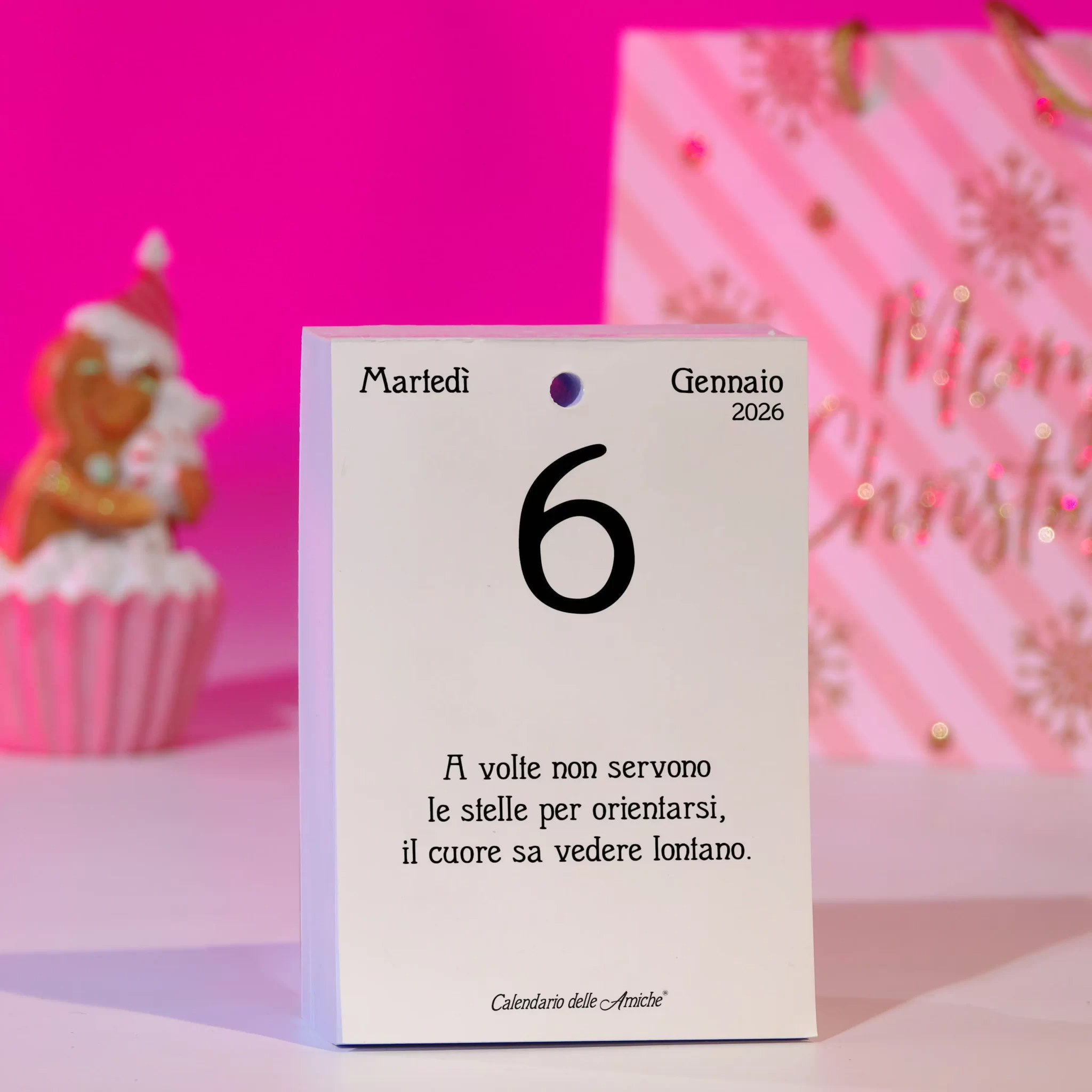Calendario Geniale solo inserto con elementi zen di sfondo