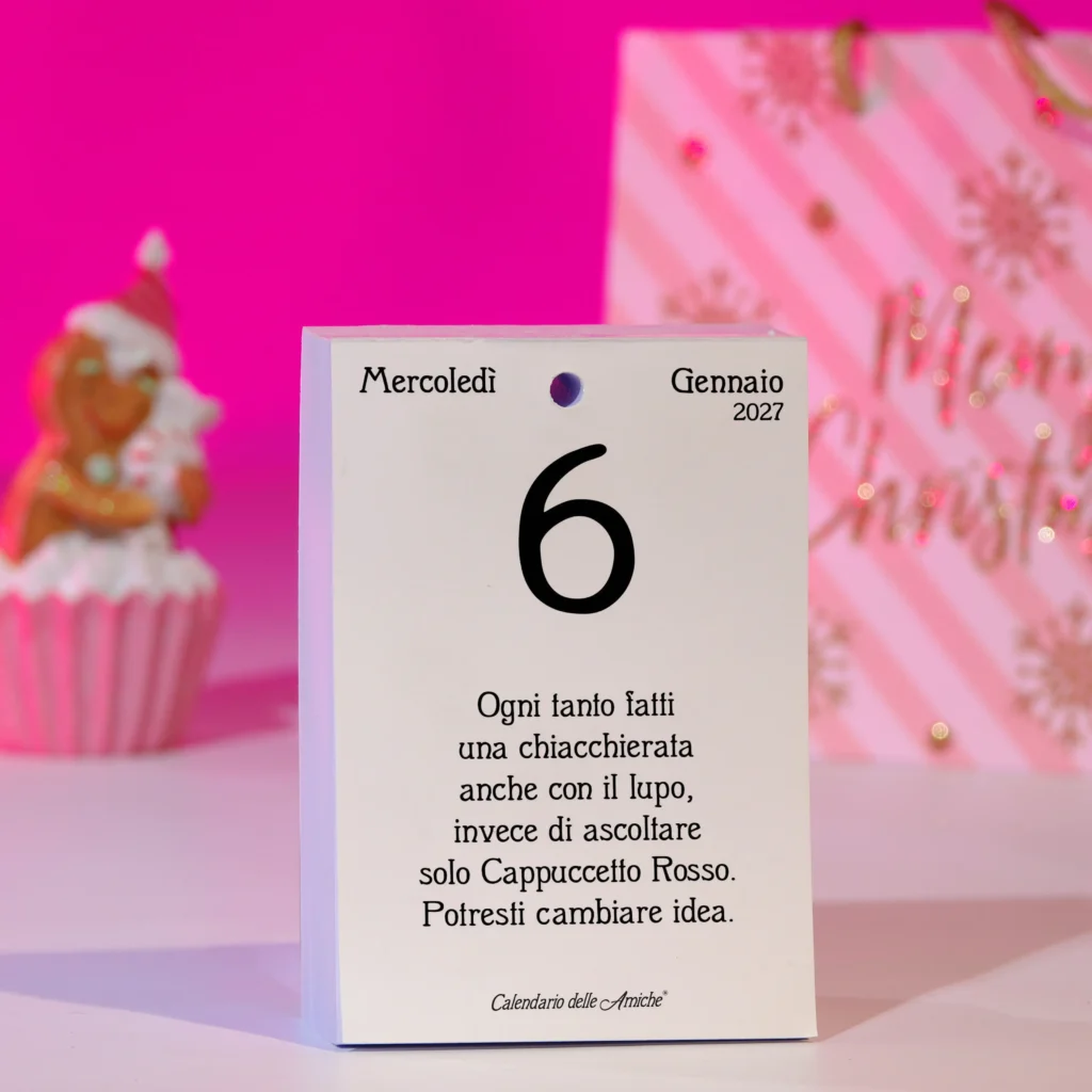 Calendario delle Amiche con borsa regalo rosa